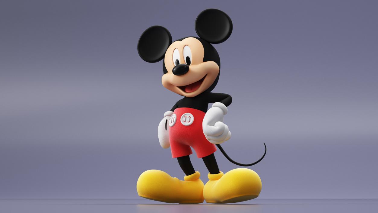 Cartoon Character Mickey Mouse Rigged 3D