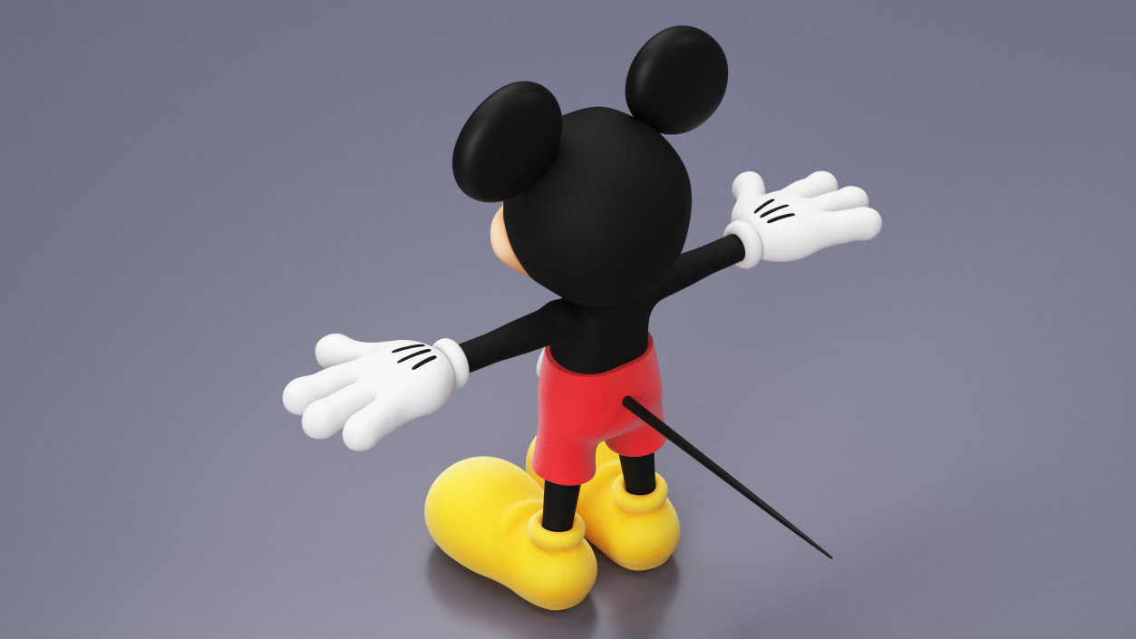 3D Cartoon Character Mickey Mouse Rigged for Cinema model