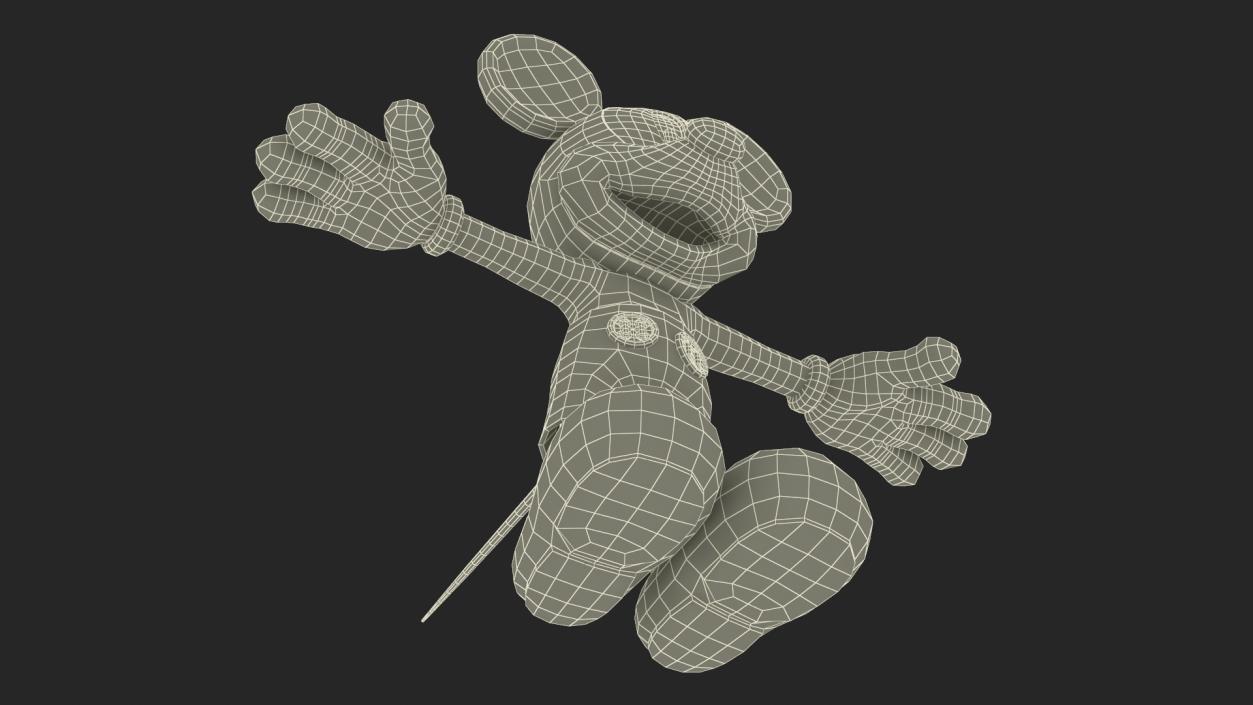 Cartoon Character Mickey Mouse Rigged 3D