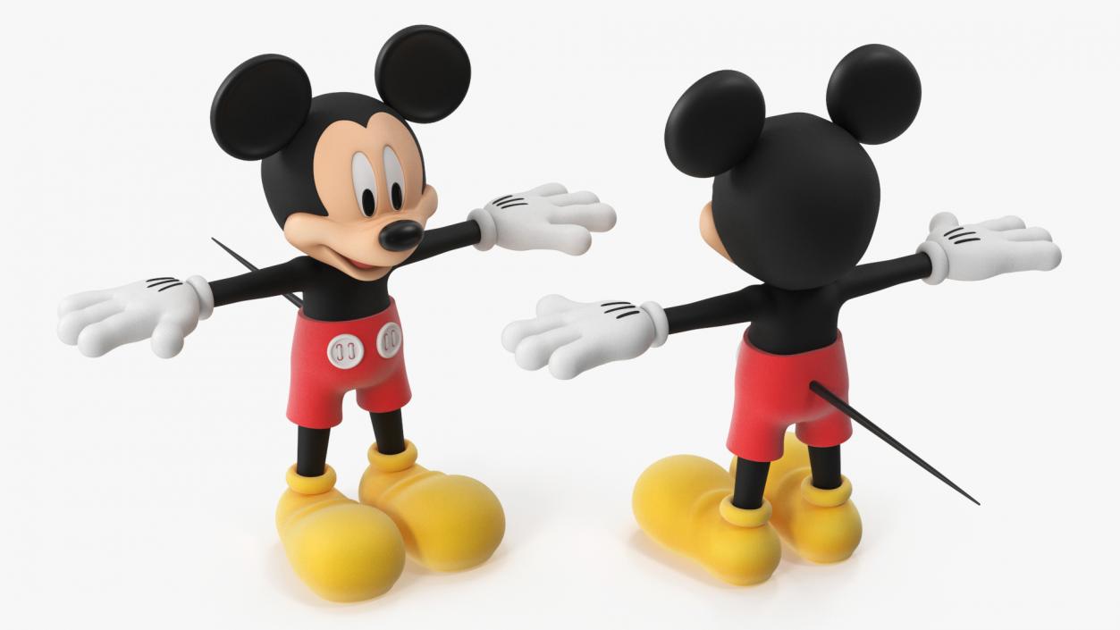 Cartoon Character Mickey Mouse Rigged 3D