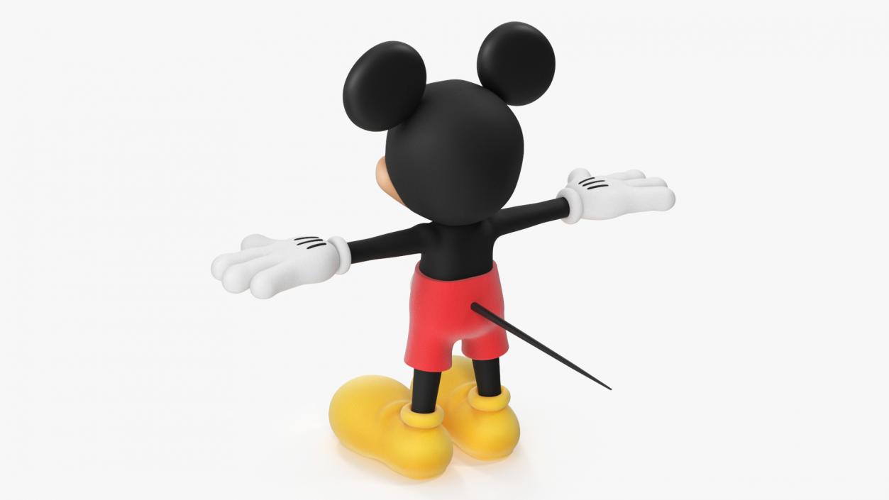 3D Cartoon Character Mickey Mouse Rigged for Cinema model