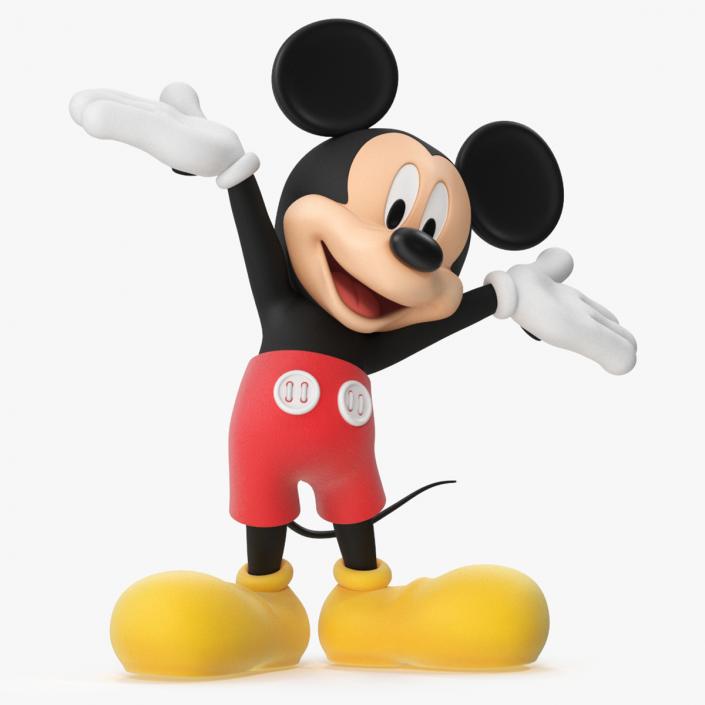 Cartoon Character Mickey Mouse Rigged 3D