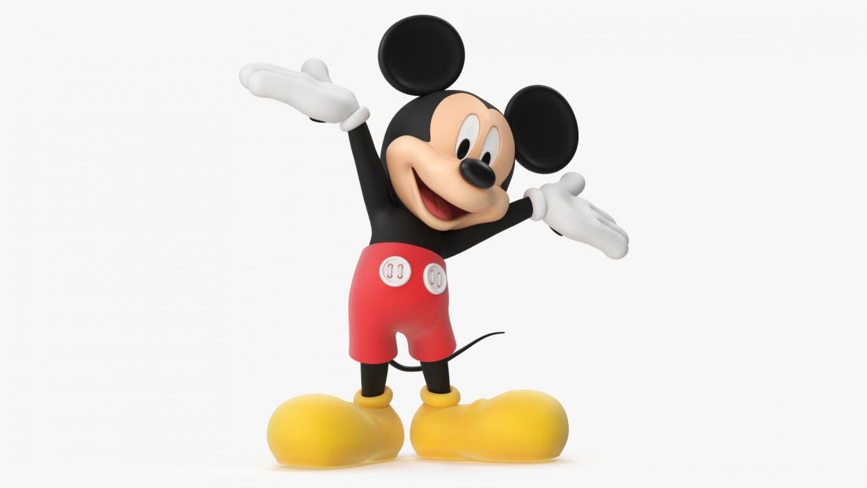 Cartoon Character Mickey Mouse Rigged 3D