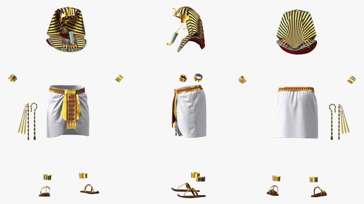 Egyptian Pharaoh Costume 3D model