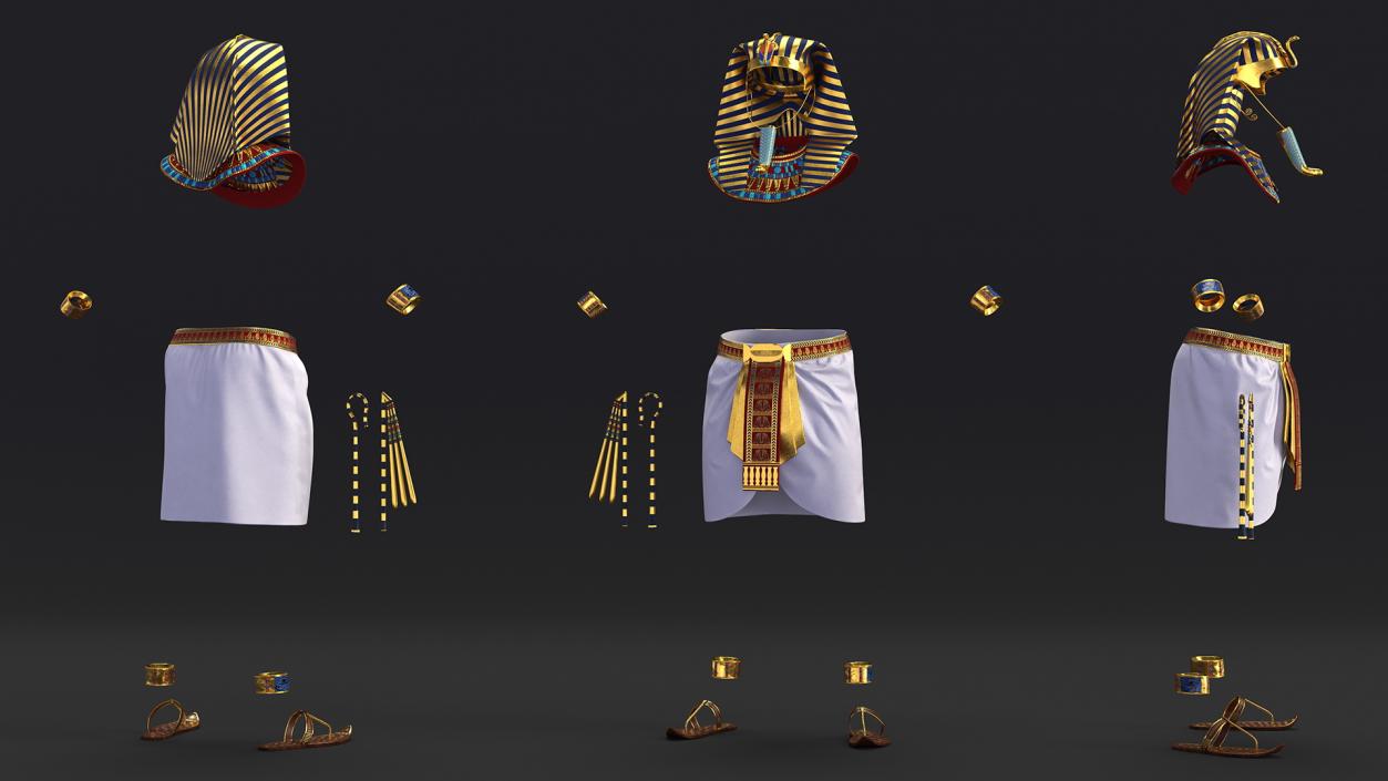 Egyptian Pharaoh Costume 3D model