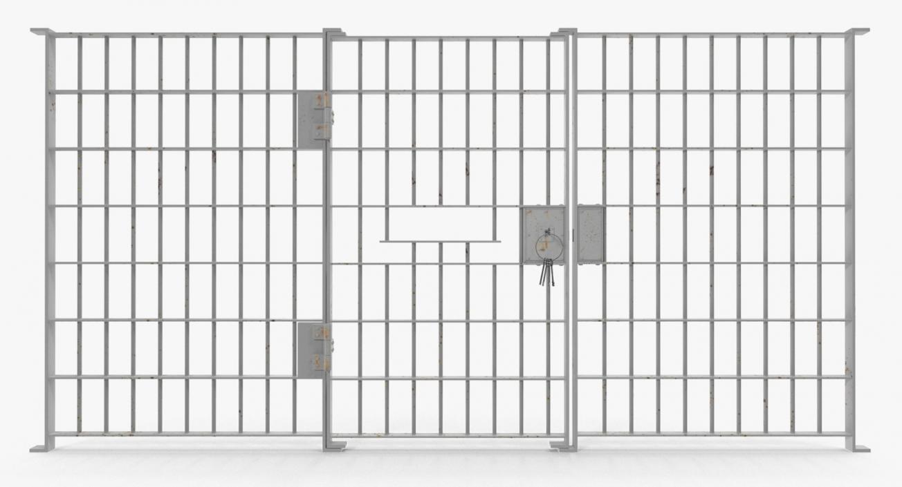 Prison Space with Male Skeleton Collection 3D