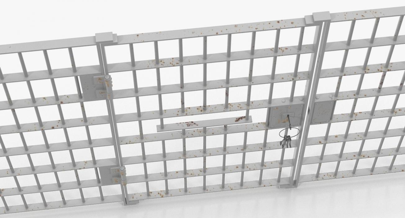 Prison Space with Male Skeleton Collection 3D