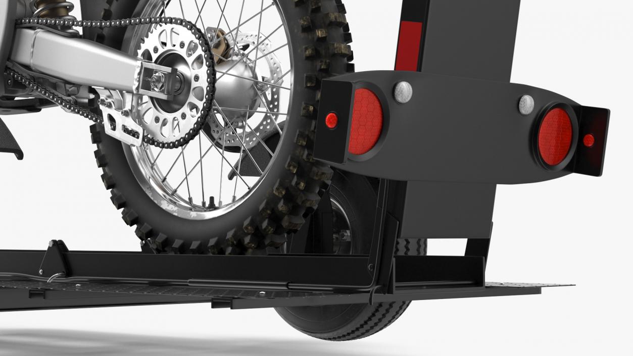 3D Motorcycle Trailer with Motorbike model