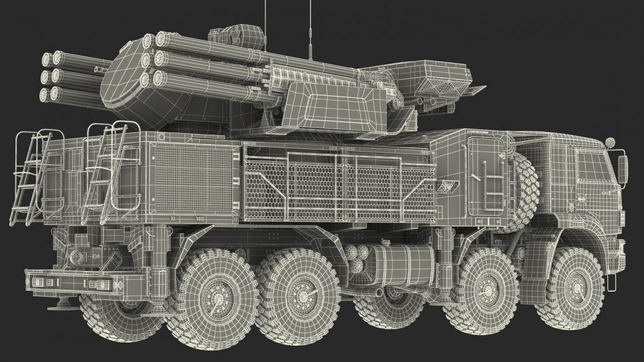 3D Pantsir S1 SA 22 Desert Camo model