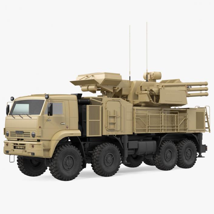 3D Pantsir S1 SA 22 Desert Camo model