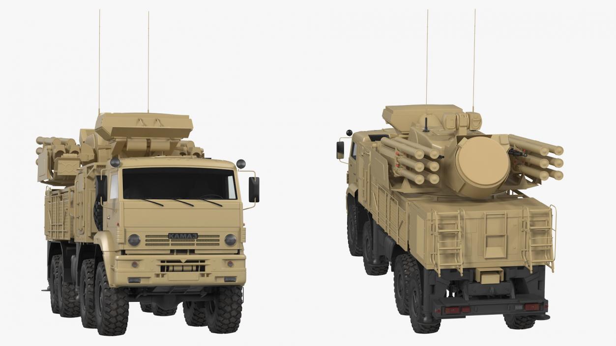 3D Pantsir S1 SA 22 Desert Camo model