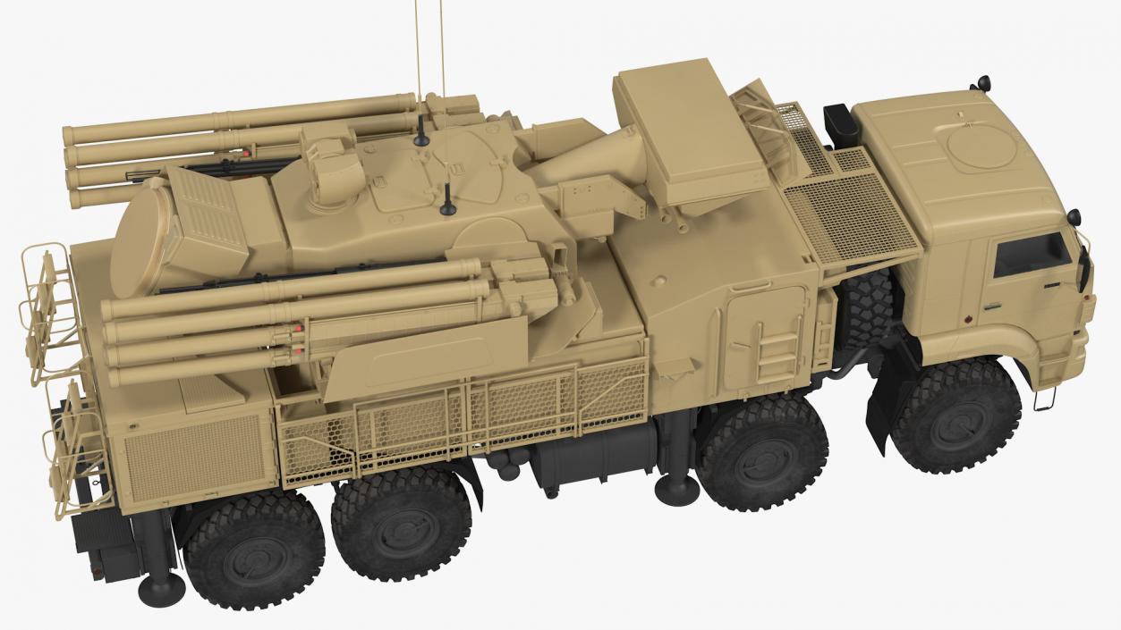 3D Pantsir S1 SA 22 Desert Camo model