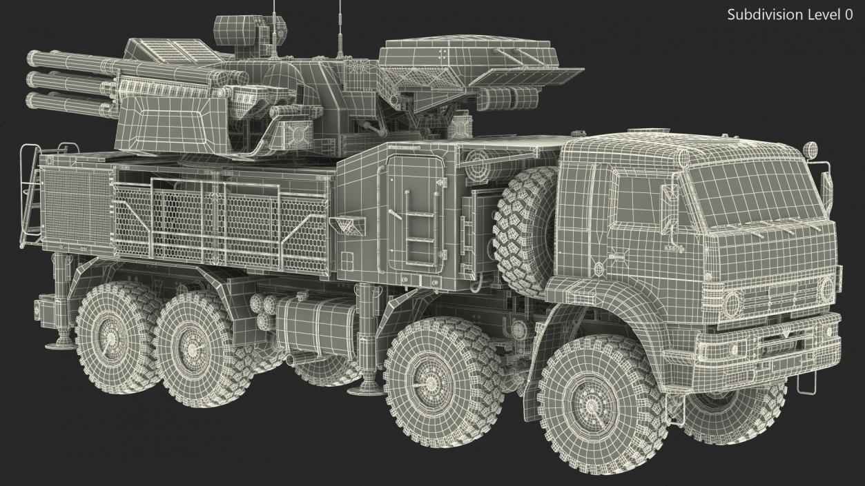 3D Pantsir S1 SA 22 Desert Camo model