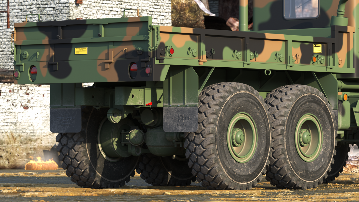 3D M939 Military Cargo Truck Green