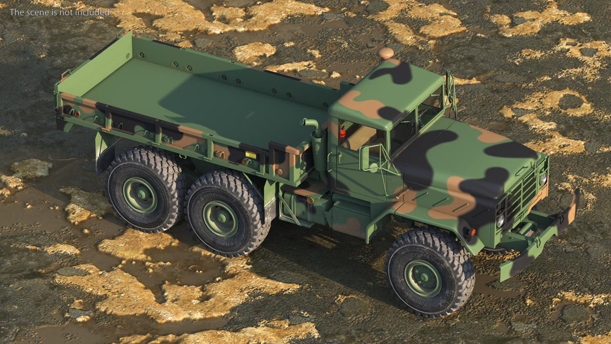 3D M939 Military Cargo Truck Green