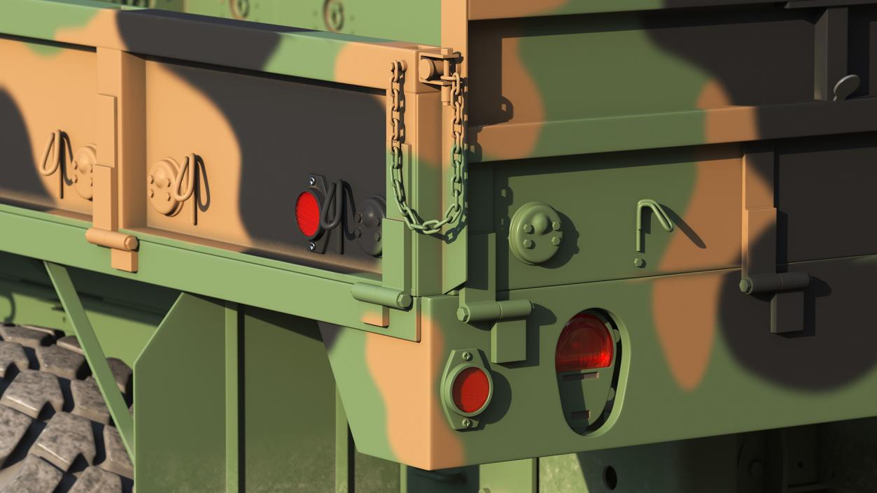 3D M939 Military Cargo Truck Green