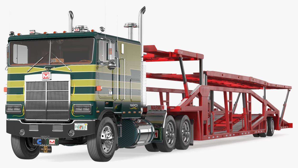 3D model Marmon Truck with Sun Valley Car Carrier