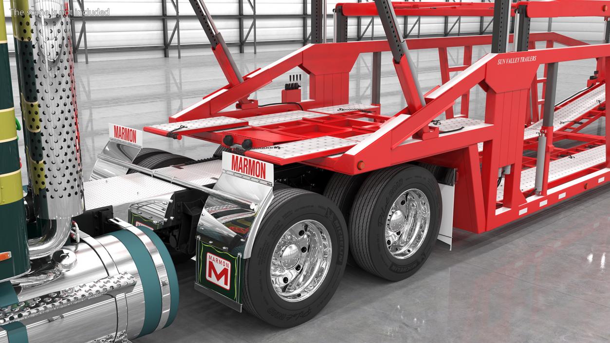 3D model Marmon Truck with Sun Valley Car Carrier