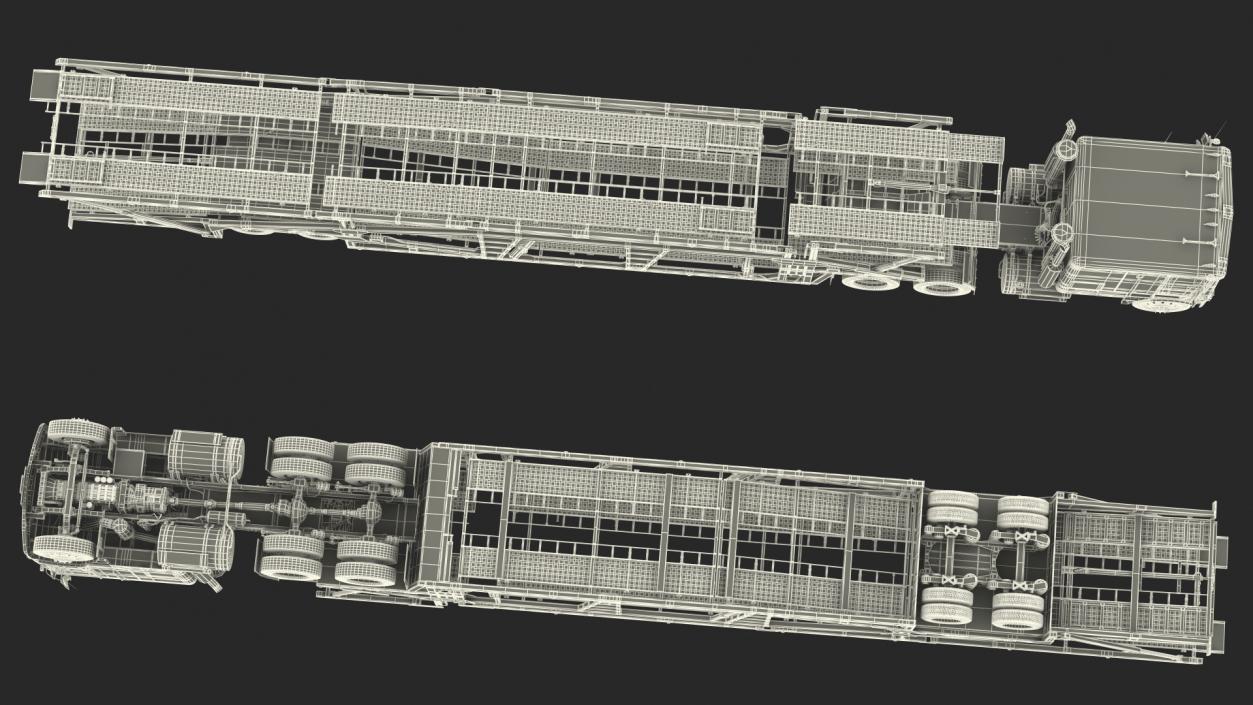 3D model Marmon Truck with Sun Valley Car Carrier