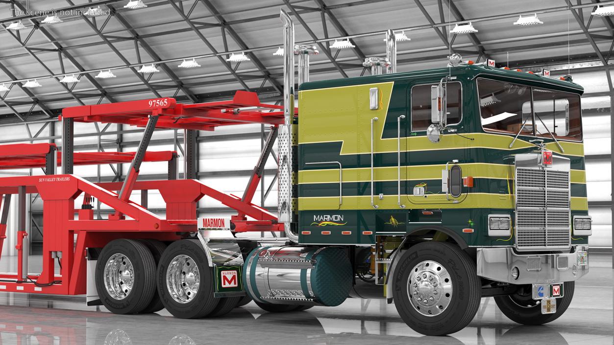 3D model Marmon Truck with Sun Valley Car Carrier