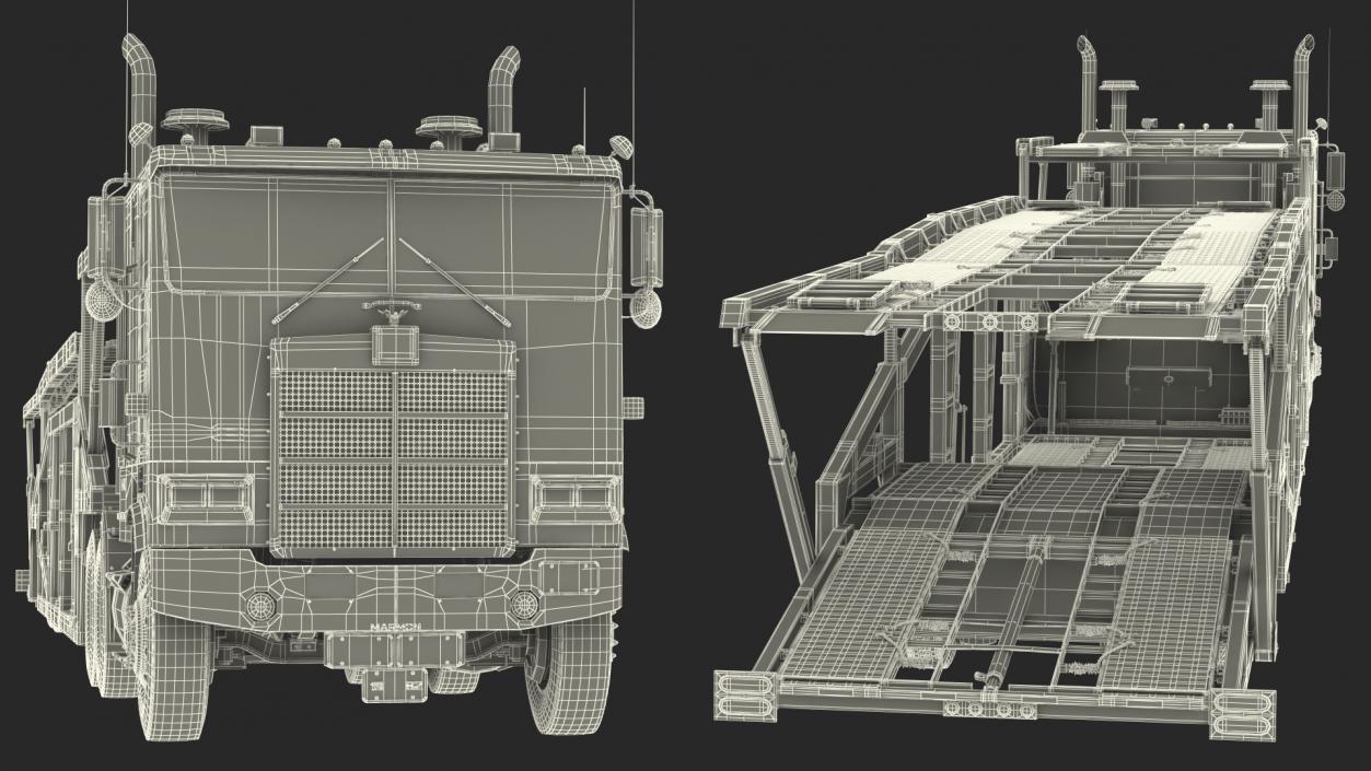 3D model Marmon Truck with Sun Valley Car Carrier