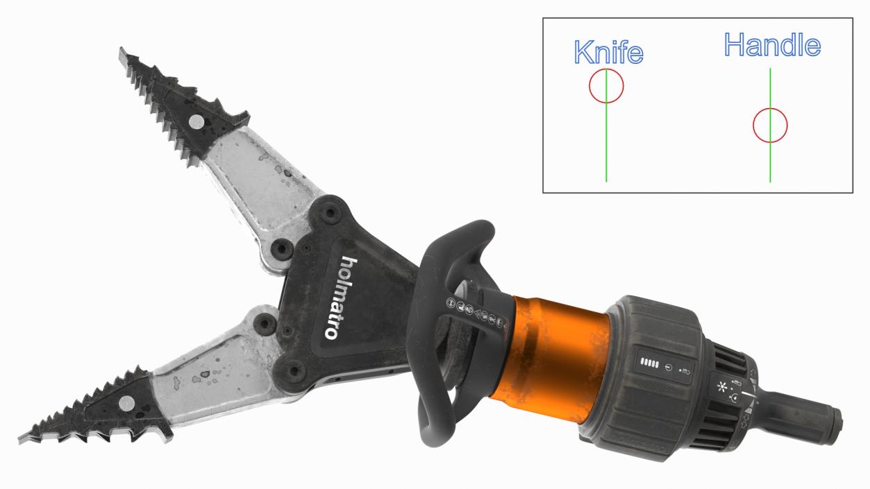 Holmatro Pentheon Spreader PSP50 Used Rigged 3D model