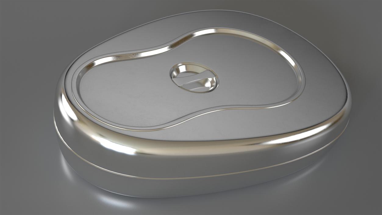 Metal Bed Pan with Cover 3D model