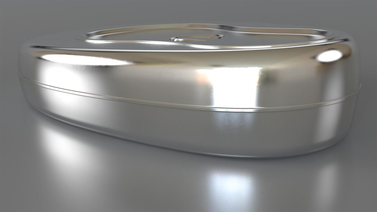 Metal Bed Pan with Cover 3D model