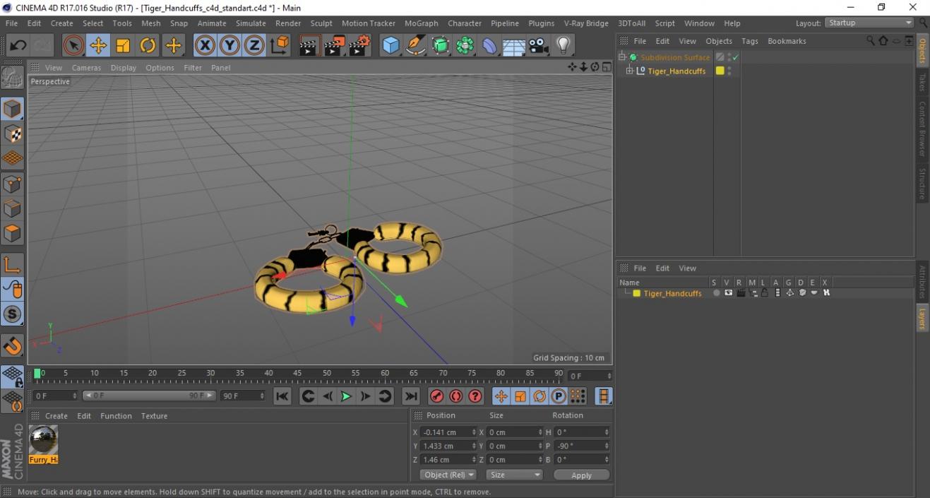 3D model Tiger Handcuffs