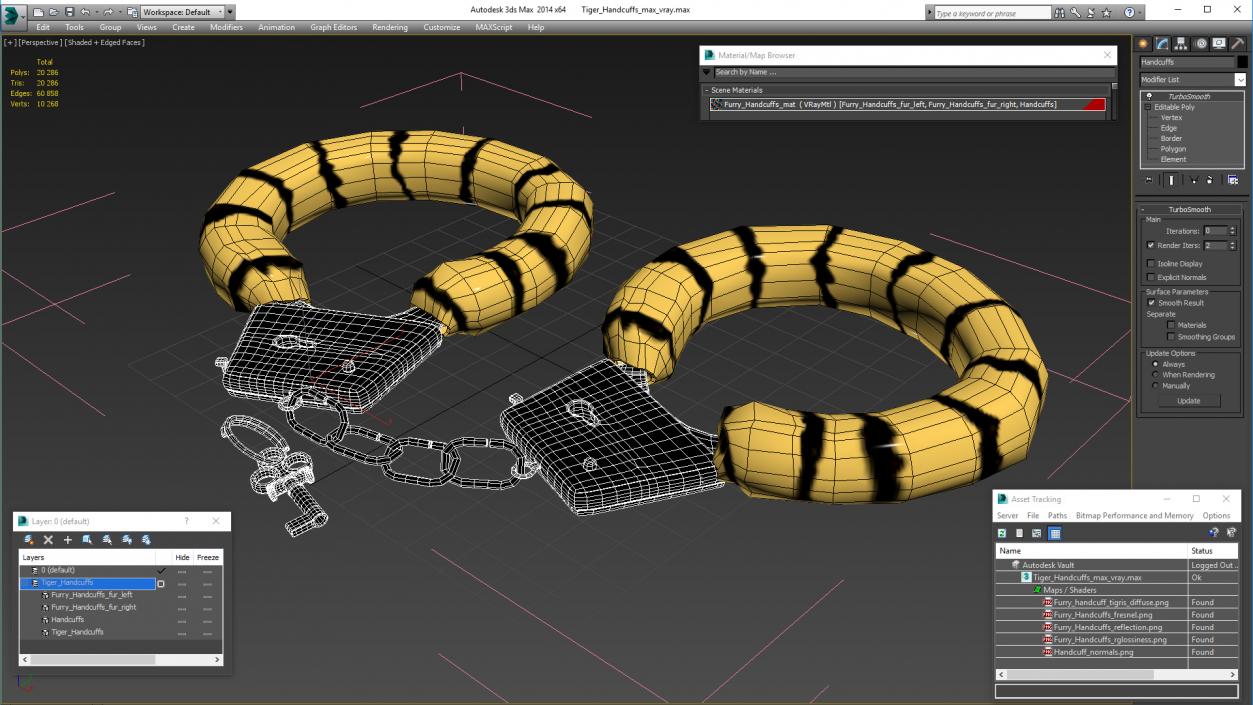 3D model Tiger Handcuffs