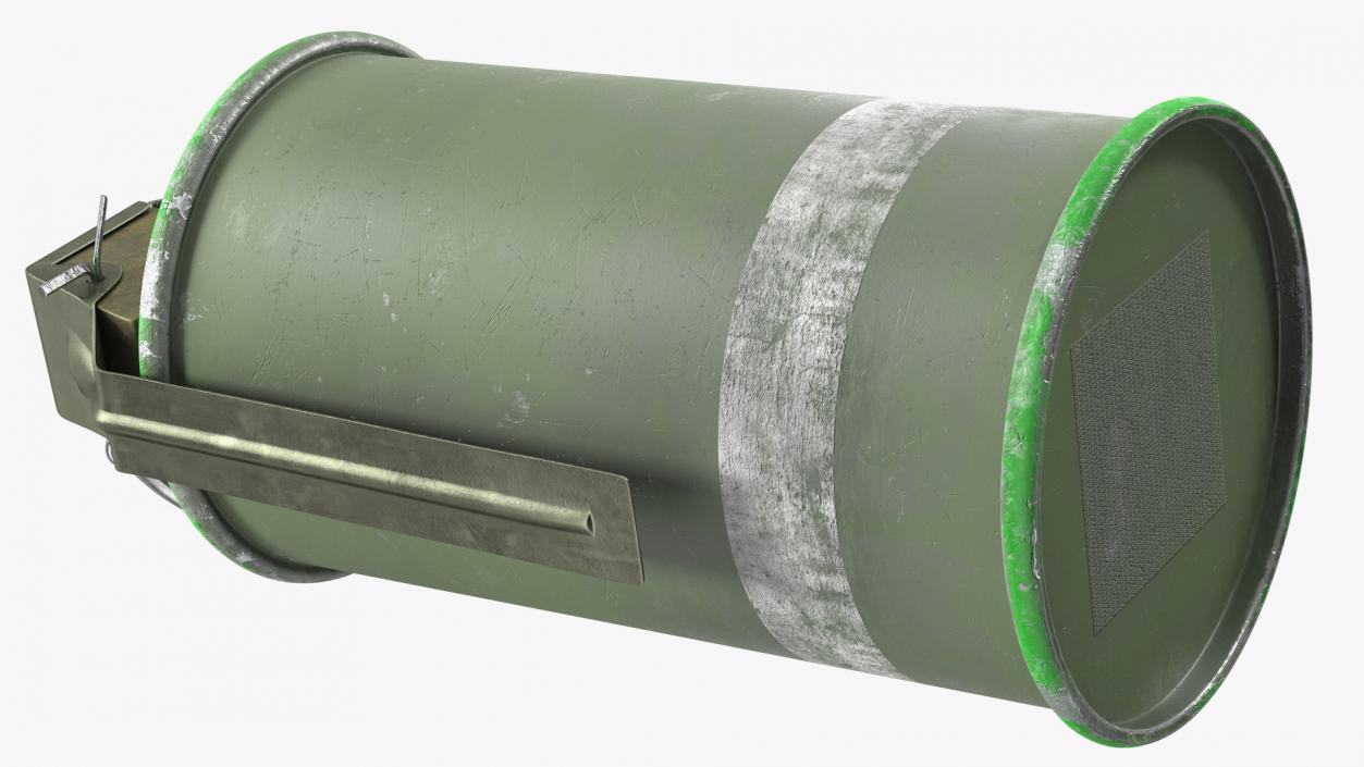 M18 Smoke Grenade Green Old 3D