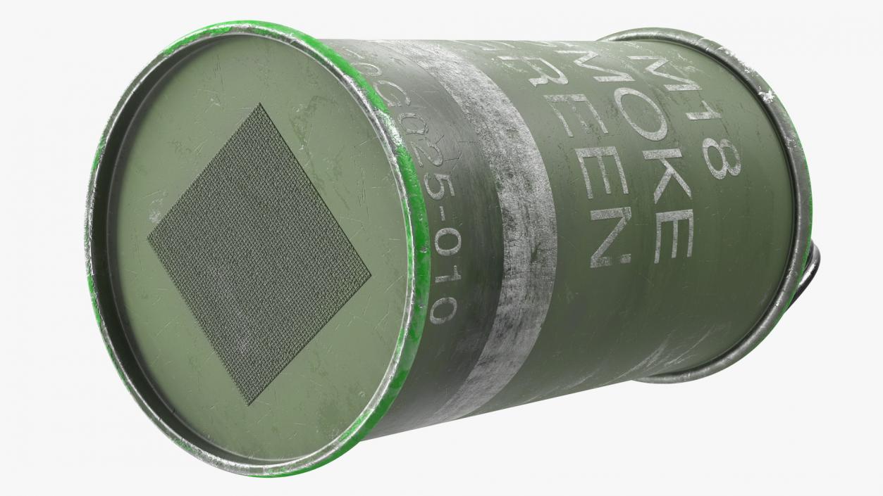 M18 Smoke Grenade Green Old 3D