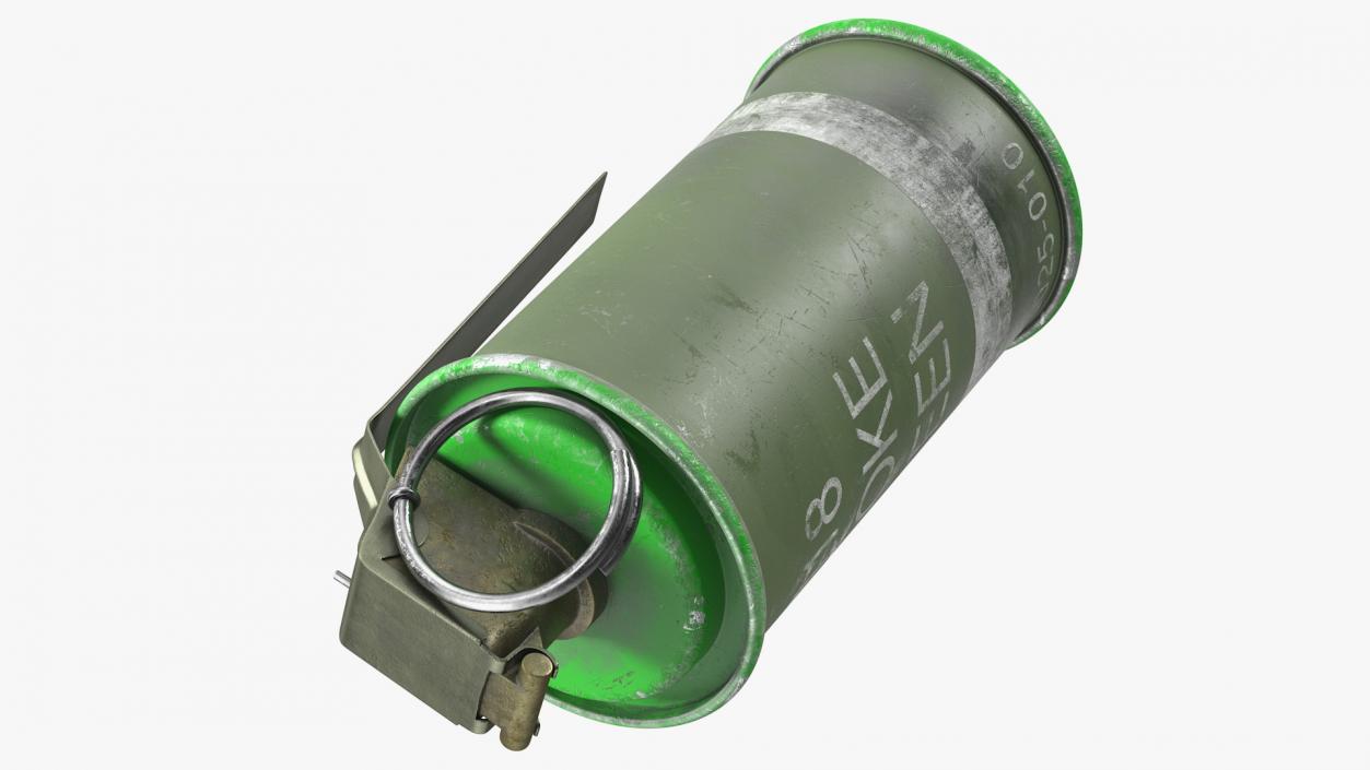 M18 Smoke Grenade Green Old 3D