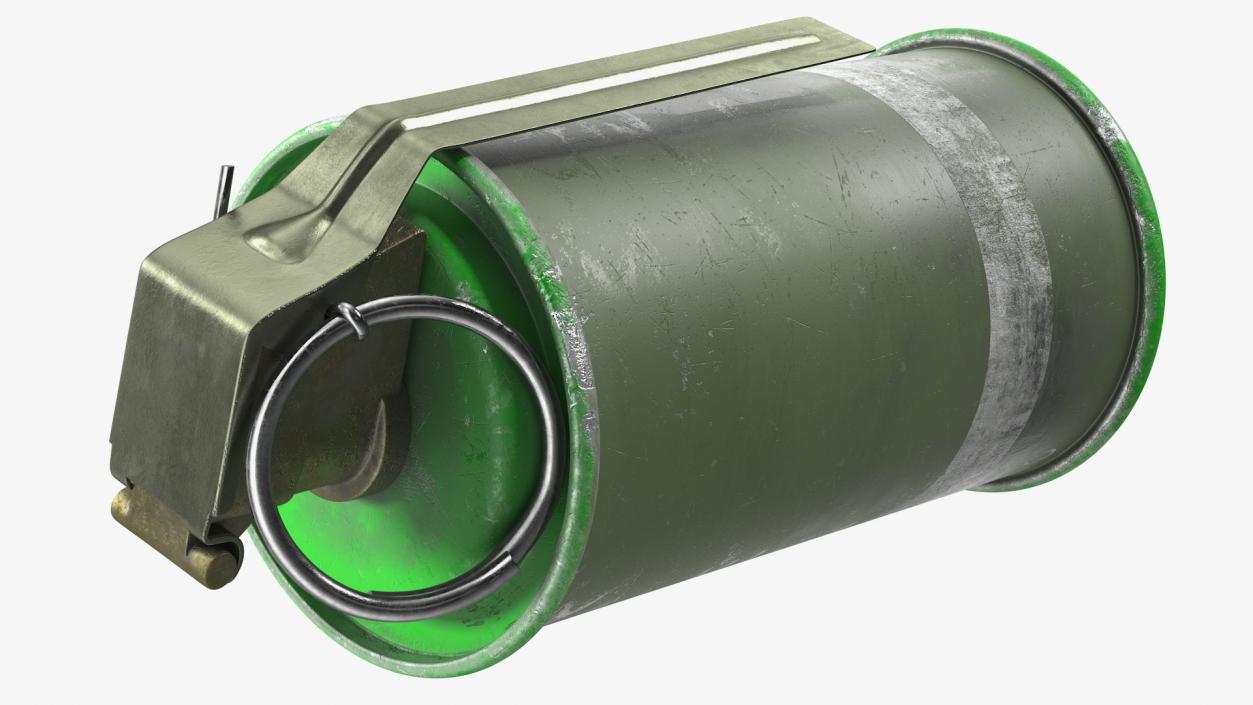 M18 Smoke Grenade Green Old 3D