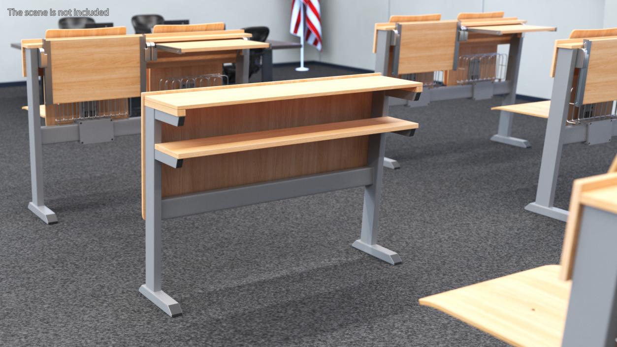 3D University Seating System Table For Two Seats(1) model