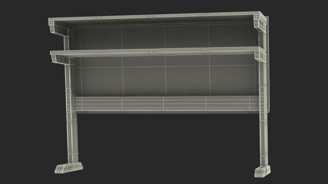 3D University Seating System Table For Two Seats(1) model