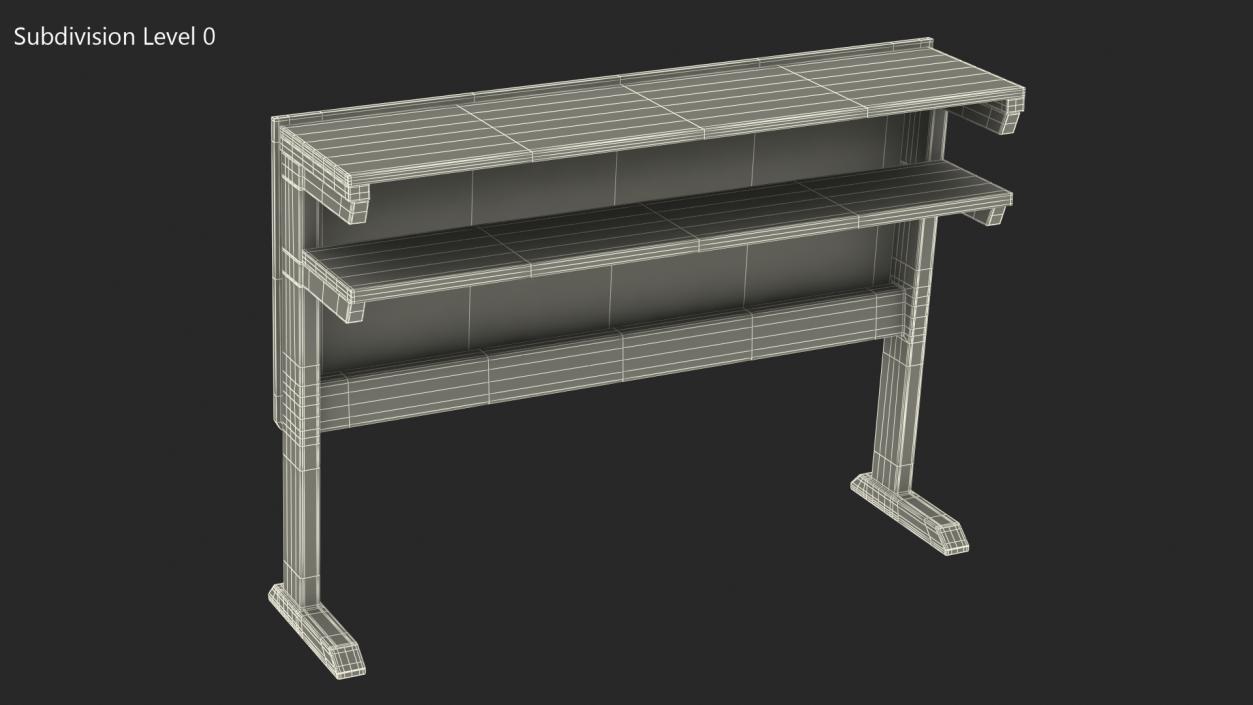 3D University Seating System Table For Two Seats(1) model