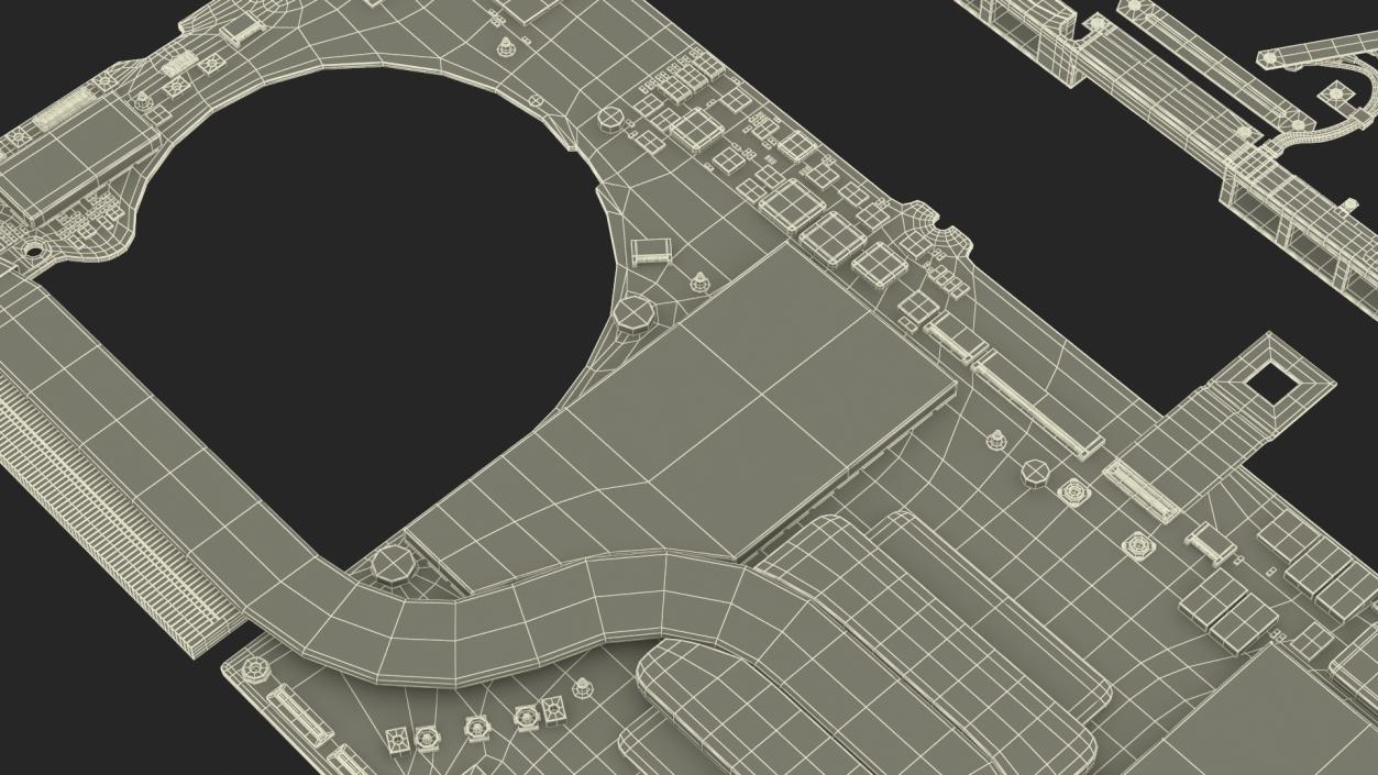 3D Disassembled Components MacBook Pro 14 M2