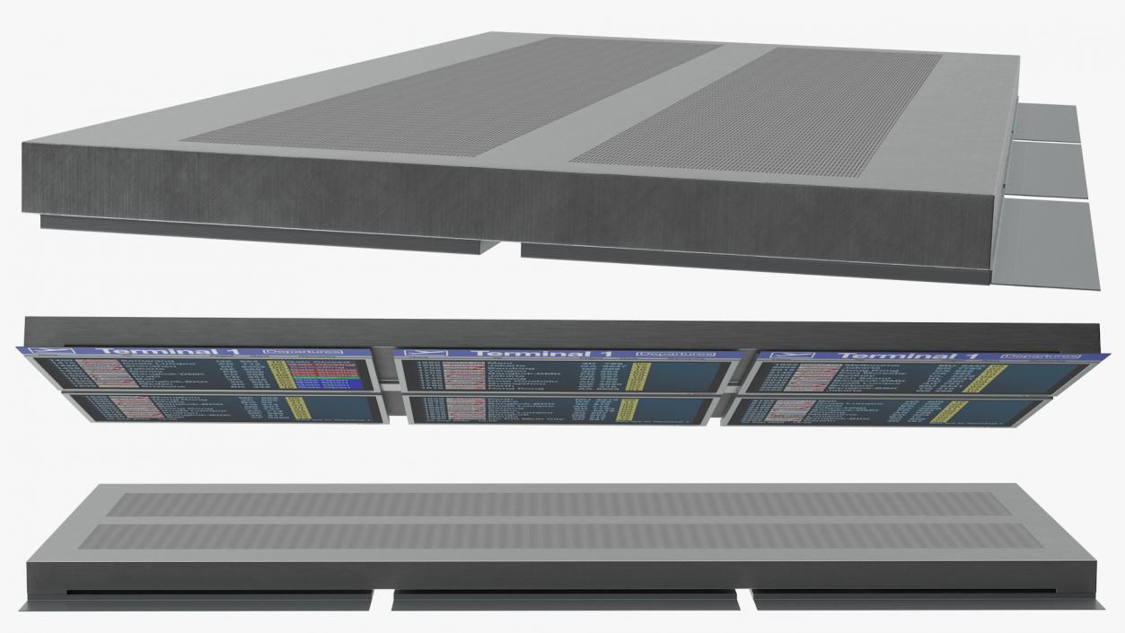 3D Flight Information Display System model