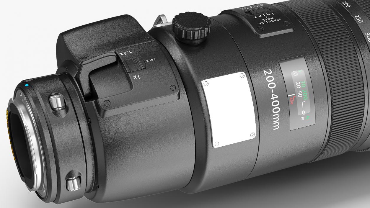 Zoom Lens 200 400mm 3D model