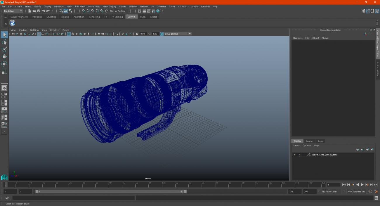 Zoom Lens 200 400mm 3D model