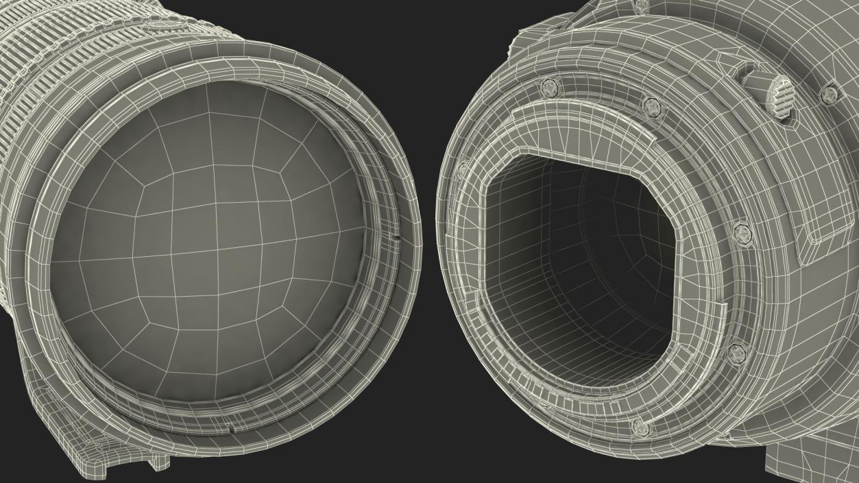 Zoom Lens 200 400mm 3D model