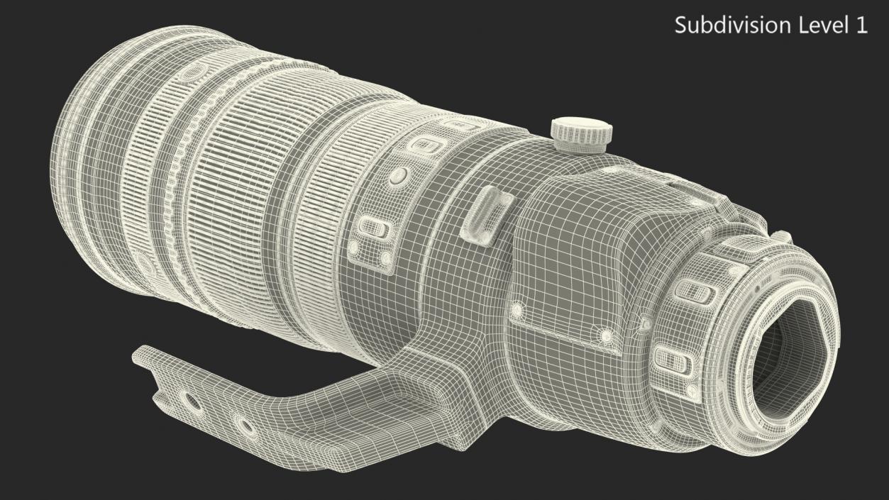 Zoom Lens 200 400mm 3D model