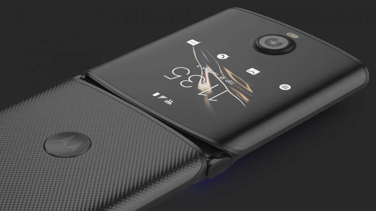 3D model Black Motorola Razr Flip Phone 2020