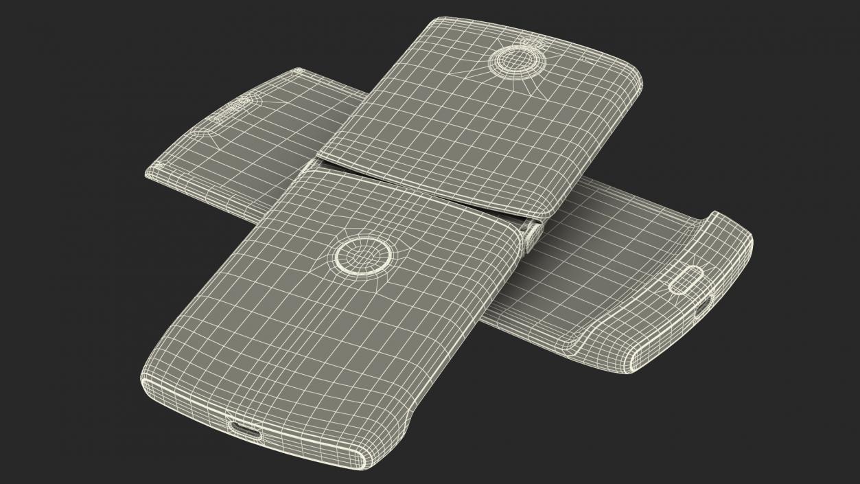 3D model Black Motorola Razr Flip Phone 2020