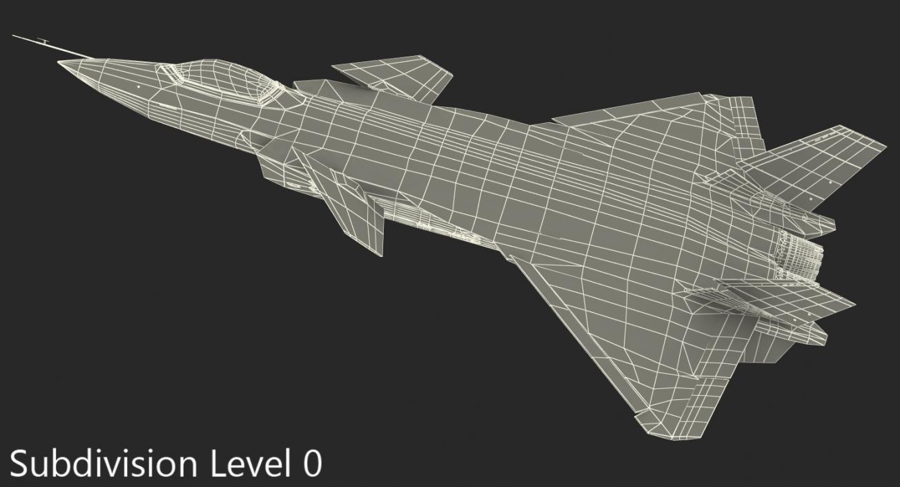 3D model Stealth Chengdu J-20