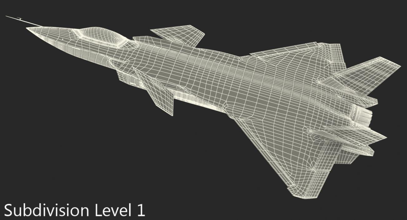 3D model Stealth Chengdu J-20