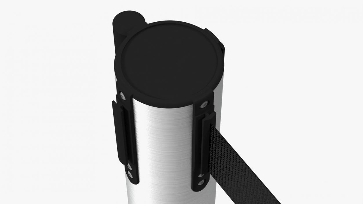 Stanchion Black Belt Barriers 3D model