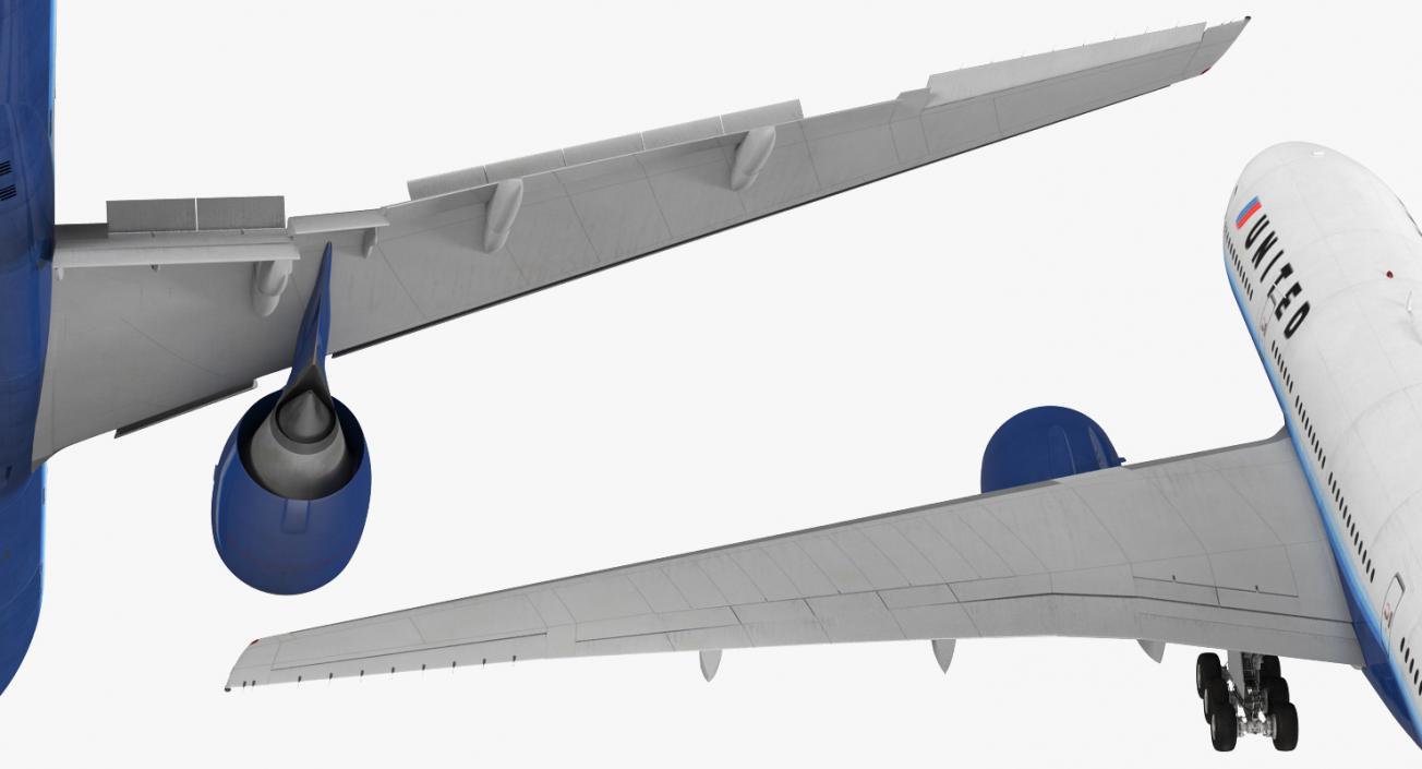 3D model Boeing 777-200 United Airlines