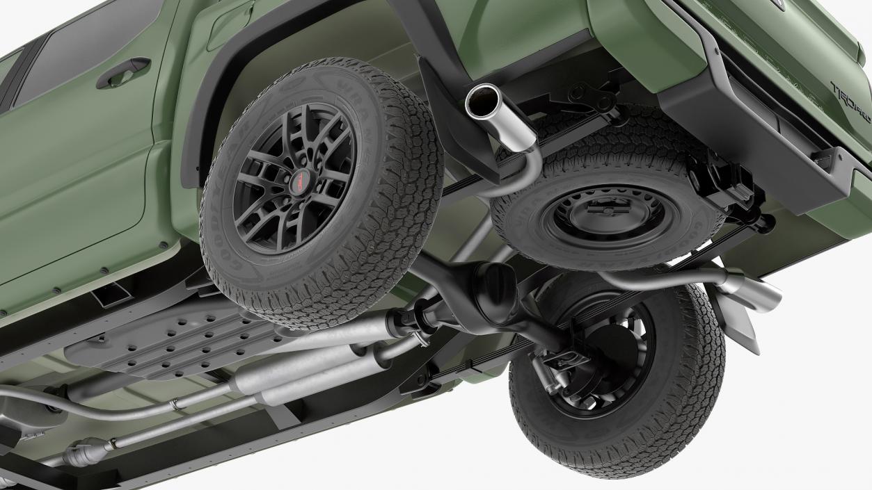 Toyota Tacoma TRD Pro Army Green 2021 Rigged 3D model